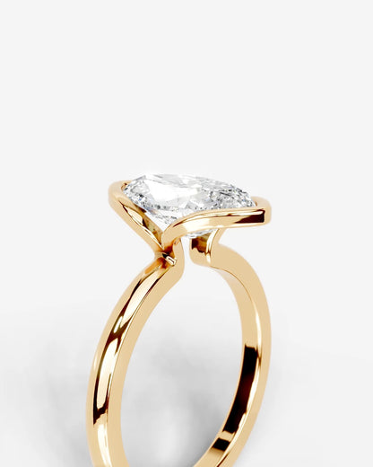 Marquise Solitaire With Tulip Prongs Lab Grown Diamond Engagement Ring