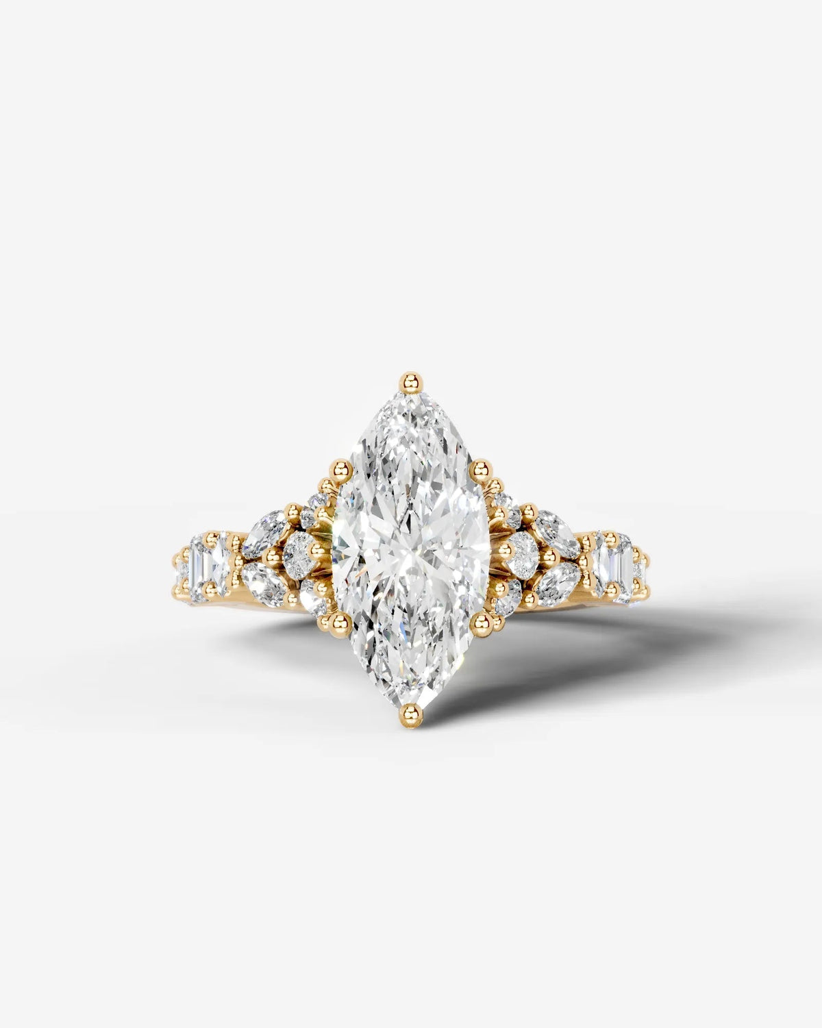 Marquise Solitaire With Tulip Prongs Lab Grown Diamond Engagement Ring
