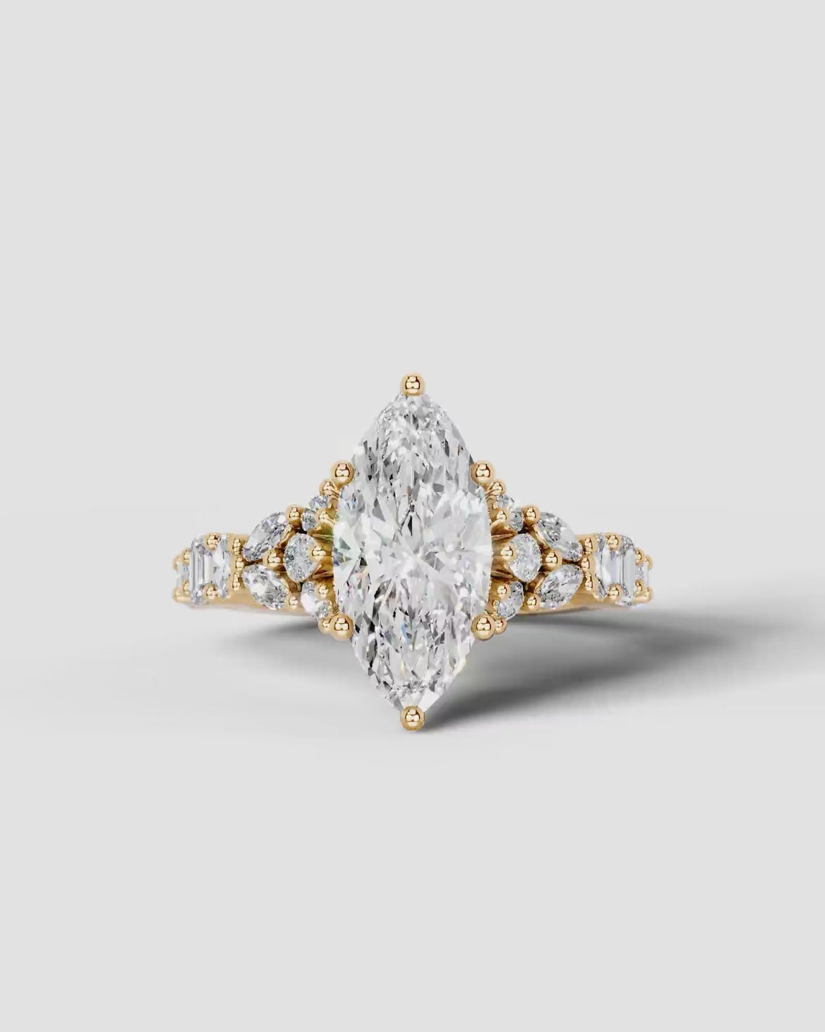 Marquise Solitaire With Tulip Prongs Lab Grown Diamond Engagement Ring