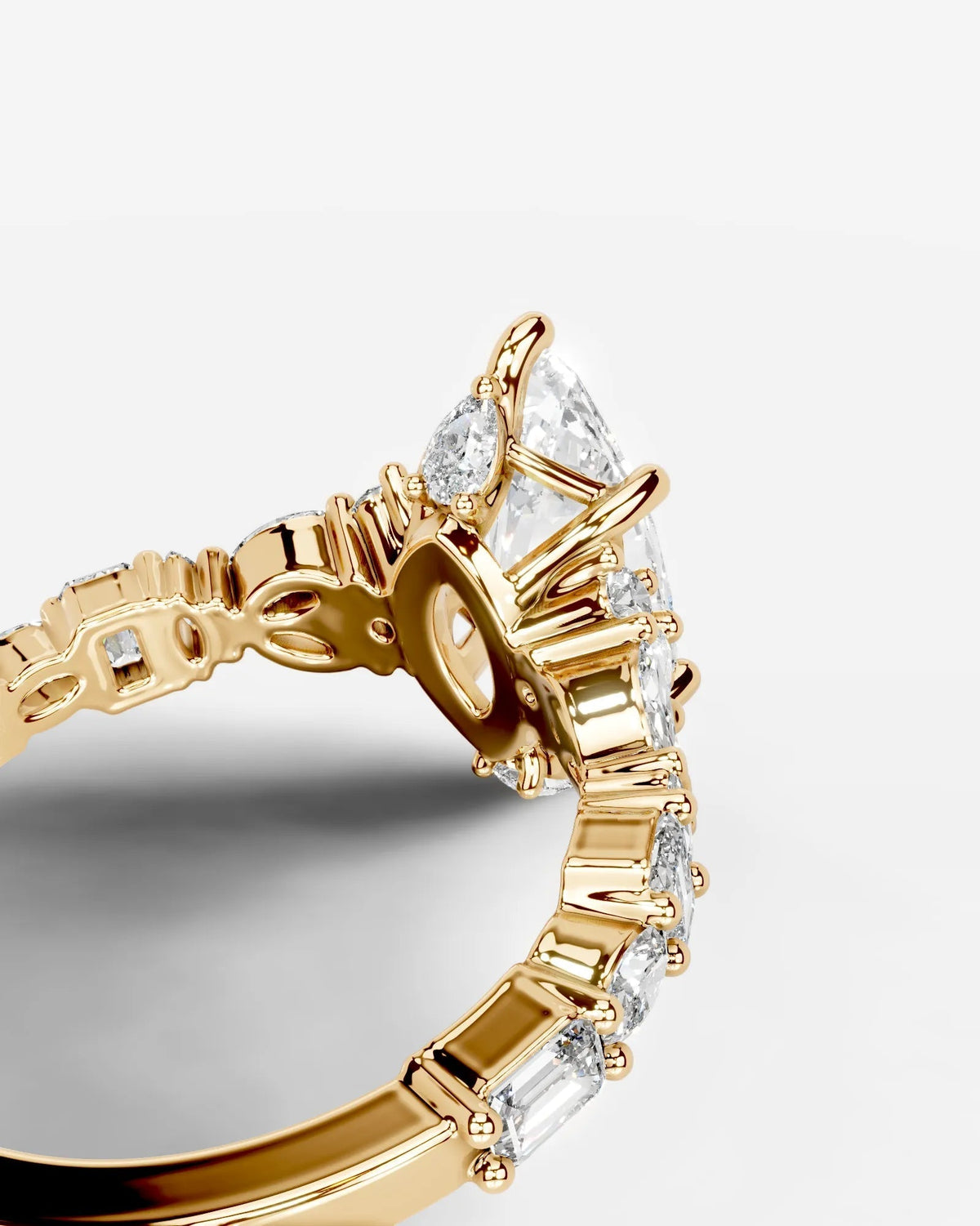 Marquise Solitaire With Tulip Prongs Lab Grown Diamond Engagement Ring