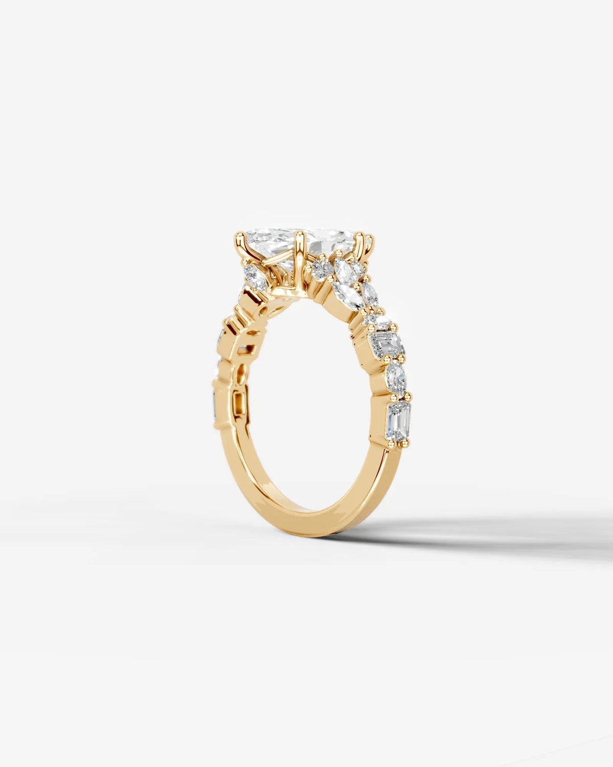 Marquise Solitaire With Tulip Prongs Lab Grown Diamond Engagement Ring