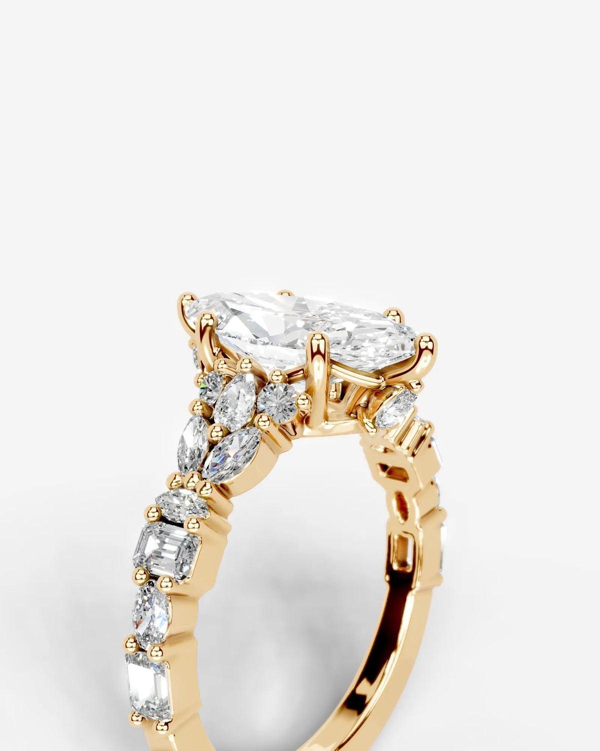 Marquise Solitaire With Tulip Prongs Lab Grown Diamond Engagement Ring