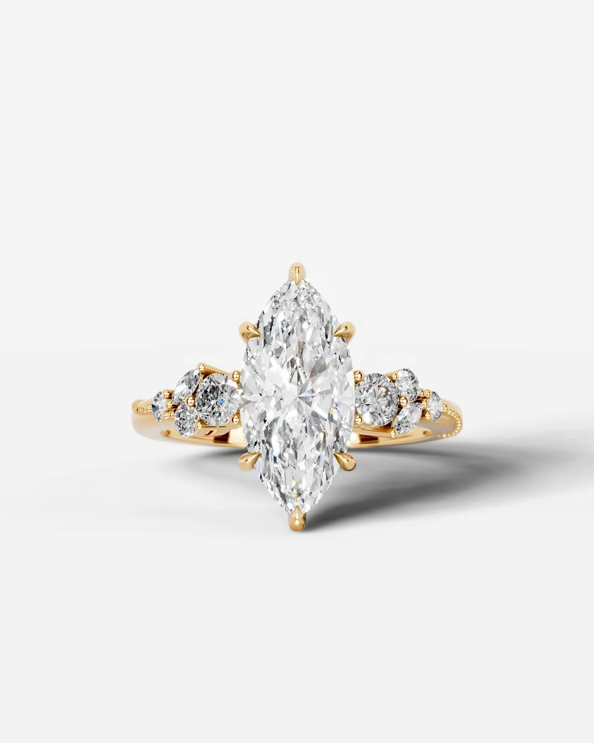 Marquise Solitaire With Tulip Prongs Lab Grown Diamond Engagement Ring