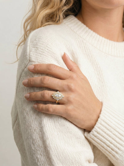 Marquise Solitaire With Tulip Prongs Lab Grown Diamond Engagement Ring