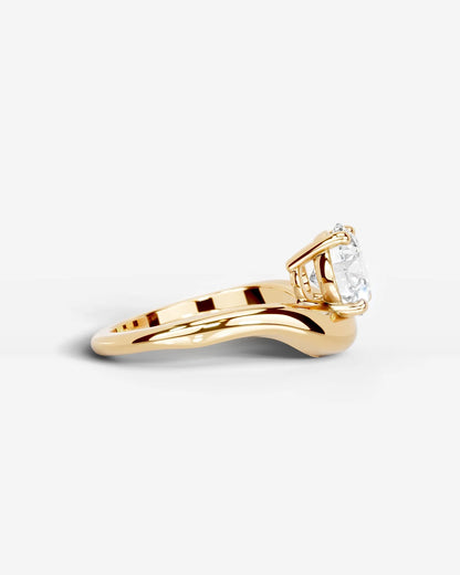 Round Swirl Solitaire Lab Grown Diamond Engagement Ring
