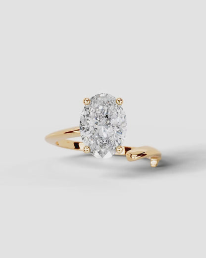 Marquise Solitaire With Tulip Prongs Lab Grown Diamond Engagement Ring