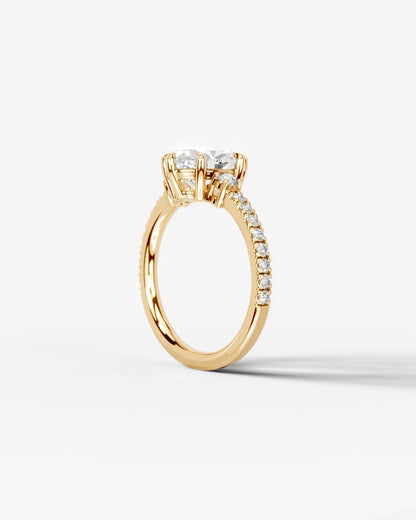 Marquise Solitaire With Tulip Prongs Lab Grown Diamond Engagement Ring