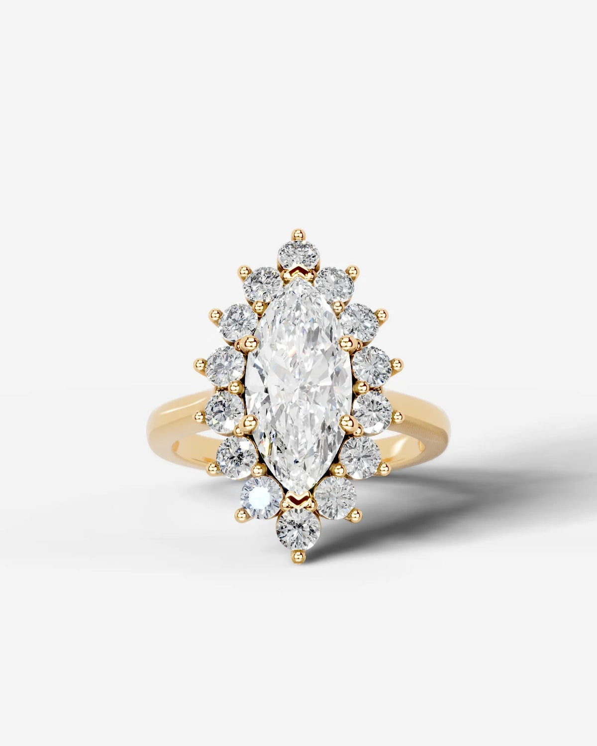 Marquise Solitaire With Tulip Prongs Lab Grown Diamond Engagement Ring