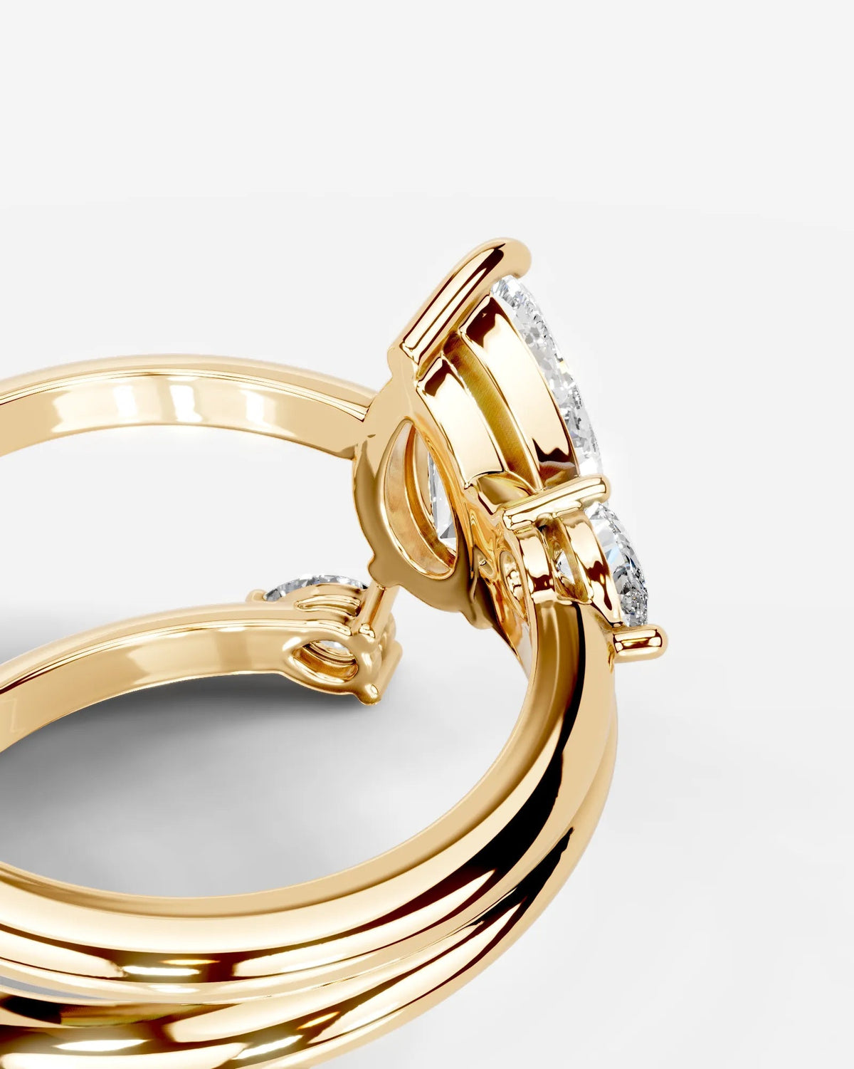 Marquise Solitaire With Tulip Prongs Lab Grown Diamond Engagement Ring