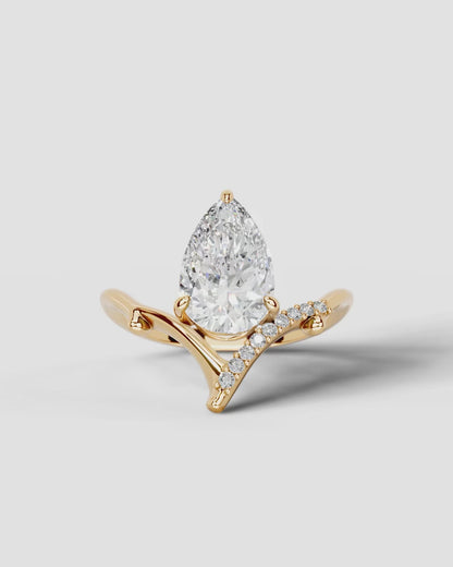 Marquise Solitaire With Tulip Prongs Lab Grown Diamond Engagement Ring