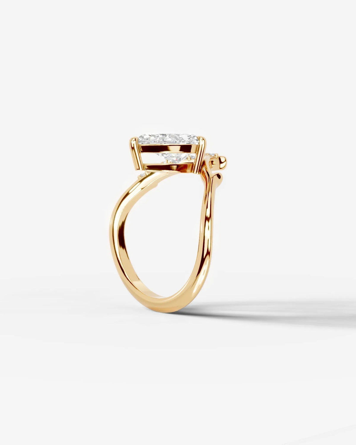 Marquise Solitaire With Tulip Prongs Lab Grown Diamond Engagement Ring