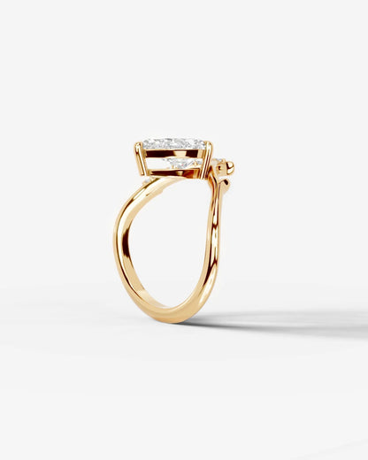 Marquise Solitaire With Tulip Prongs Lab Grown Diamond Engagement Ring