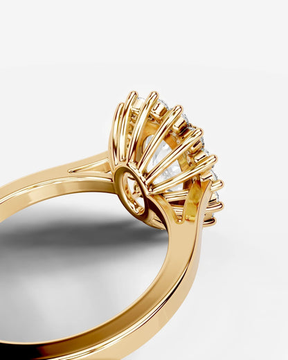 Marquise Solitaire With Tulip Prongs Lab Grown Diamond Engagement Ring