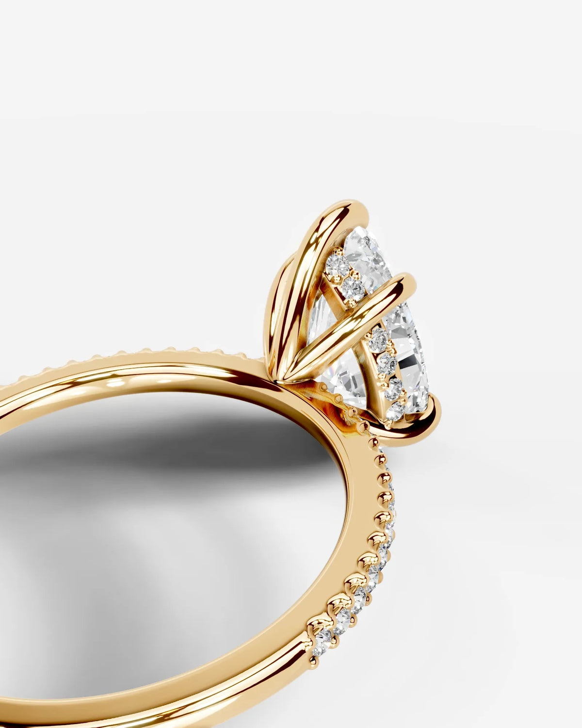 Marquise Solitaire With Tulip Prongs Lab Grown Diamond Engagement Ring
