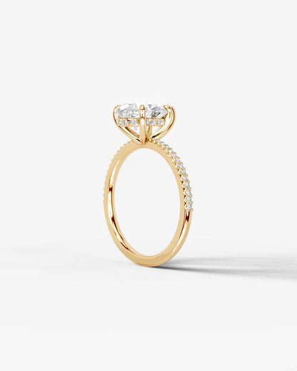 Marquise Solitaire With Tulip Prongs Lab Grown Diamond Engagement Ring