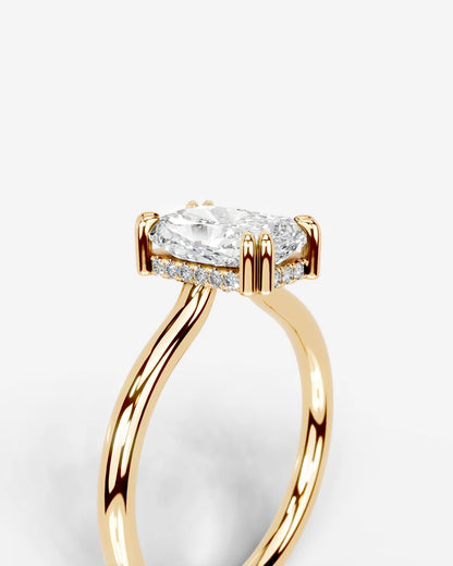 Marquise Solitaire With Tulip Prongs Lab Grown Diamond Engagement Ring