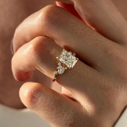 Round Halo, Pave & Split Shank Engagement Ring – 1.93 CT Lab Grown Diamond