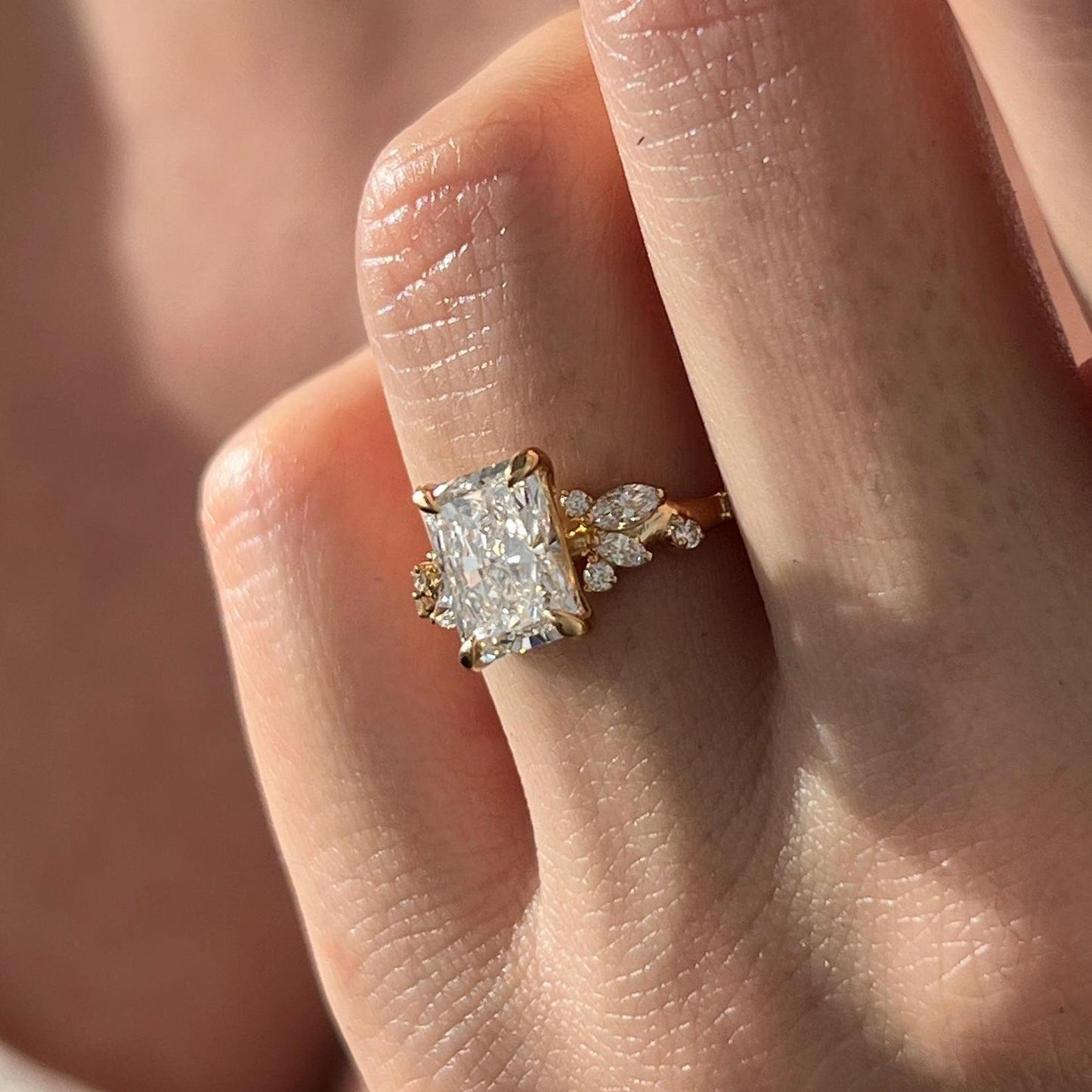 Round Halo, Pave & Split Shank Engagement Ring – 1.93 CT Lab Grown Diamond
