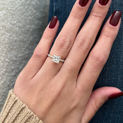 Princess Pave Engagement Ring – 1.5 CT Lab Grown Diamond