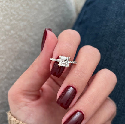 Princess Pave Engagement Ring – 1.5 CT Lab Grown Diamond