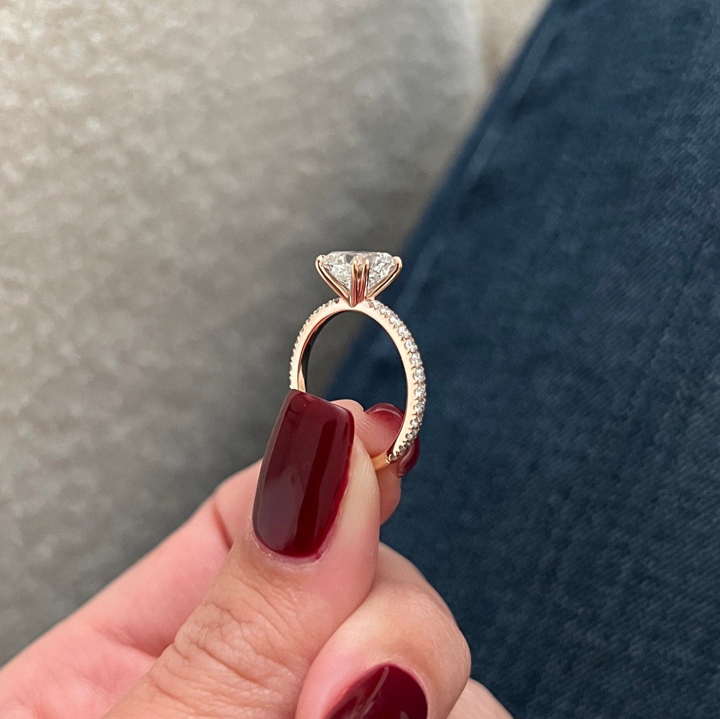 Princess Pave Engagement Ring – 1.5 CT Lab Grown Diamond