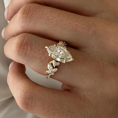 Round Halo, Pave & Split Shank Engagement Ring – 1.93 CT Lab Grown Diamond