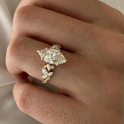 Round Halo, Pave & Split Shank Engagement Ring – 1.93 CT Lab Grown Diamond
