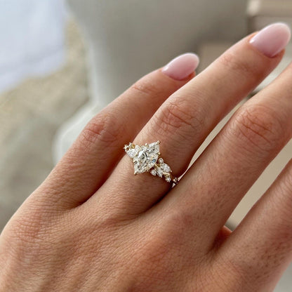 Round Halo, Pave & Split Shank Engagement Ring – 1.93 CT Lab Grown Diamond