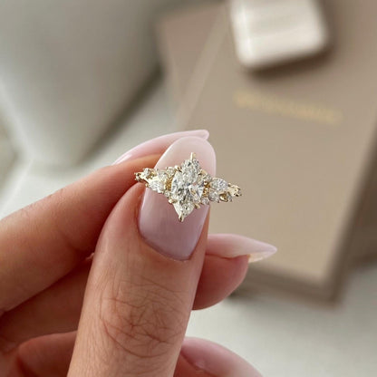 Round Halo, Pave & Split Shank Engagement Ring – 1.93 CT Lab Grown Diamond