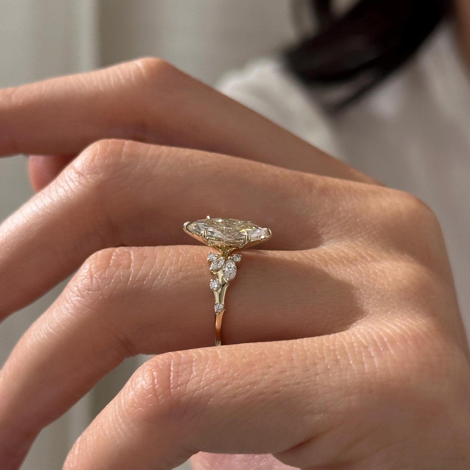 Round Halo, Pave & Split Shank Engagement Ring – 1.93 CT Lab Grown Diamond