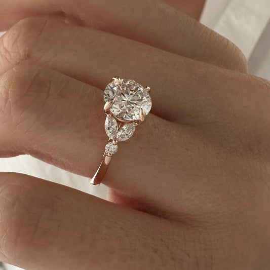 Round Halo, Pave & Split Shank Engagement Ring – 1.93 CT Lab Grown Diamond
