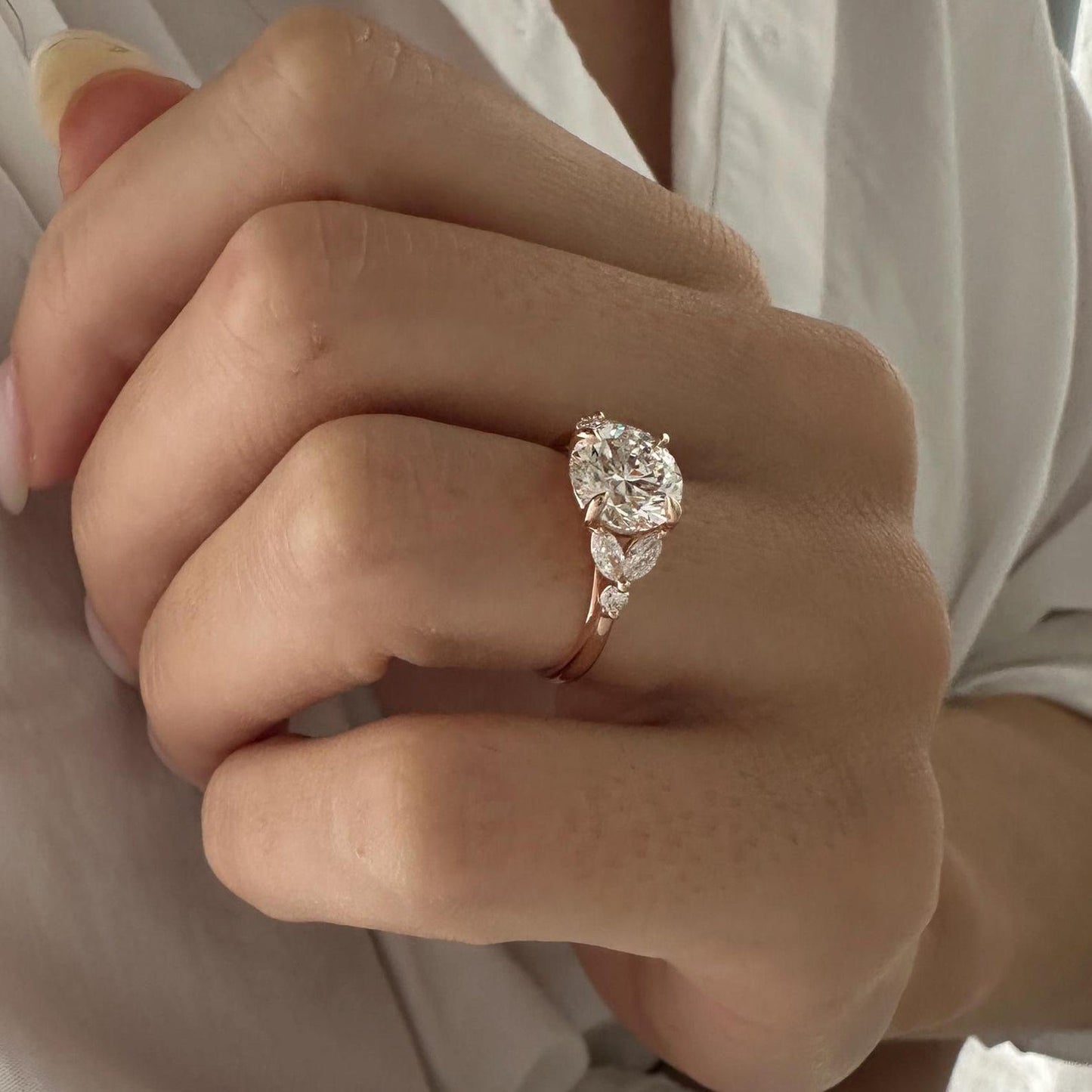 Round Halo, Pave & Split Shank Engagement Ring – 1.93 CT Lab Grown Diamond