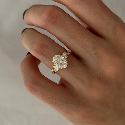 Round Halo, Pave & Split Shank Engagement Ring – 1.93 CT Lab Grown Diamond