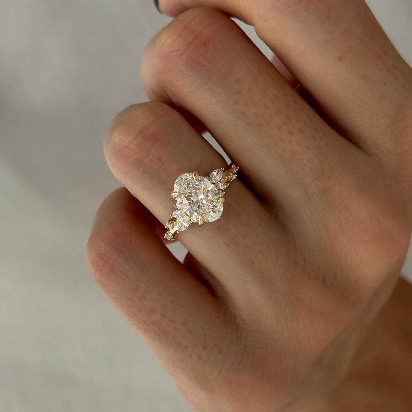 Round Halo, Pave & Split Shank Engagement Ring – 1.93 CT Lab Grown Diamond