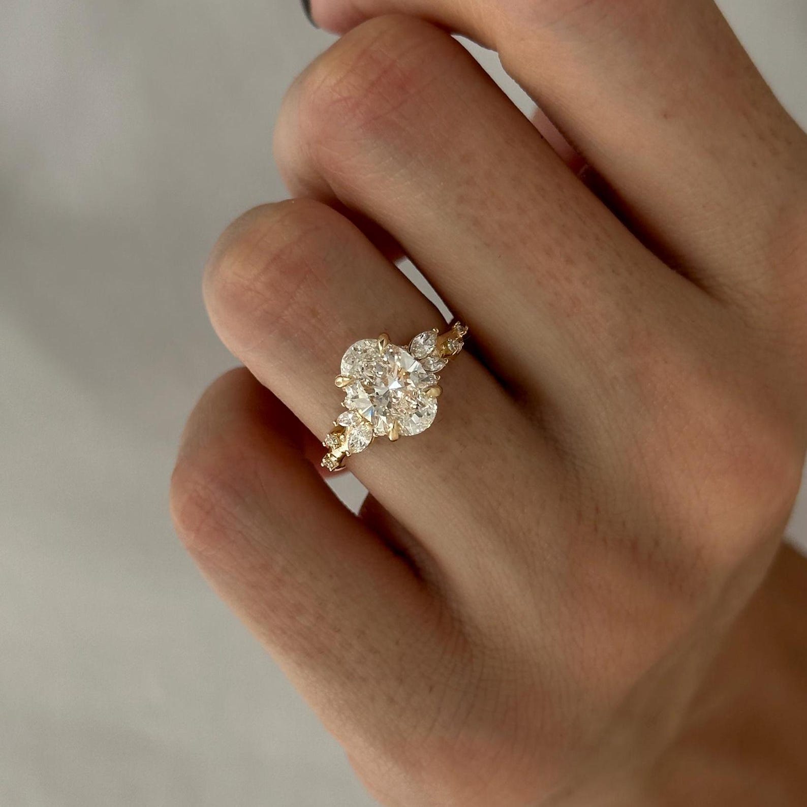 Round Halo, Pave & Split Shank Engagement Ring – 1.93 CT Lab Grown Diamond