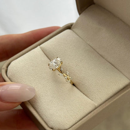 Round Halo, Pave & Split Shank Engagement Ring – 1.93 CT Lab Grown Diamond