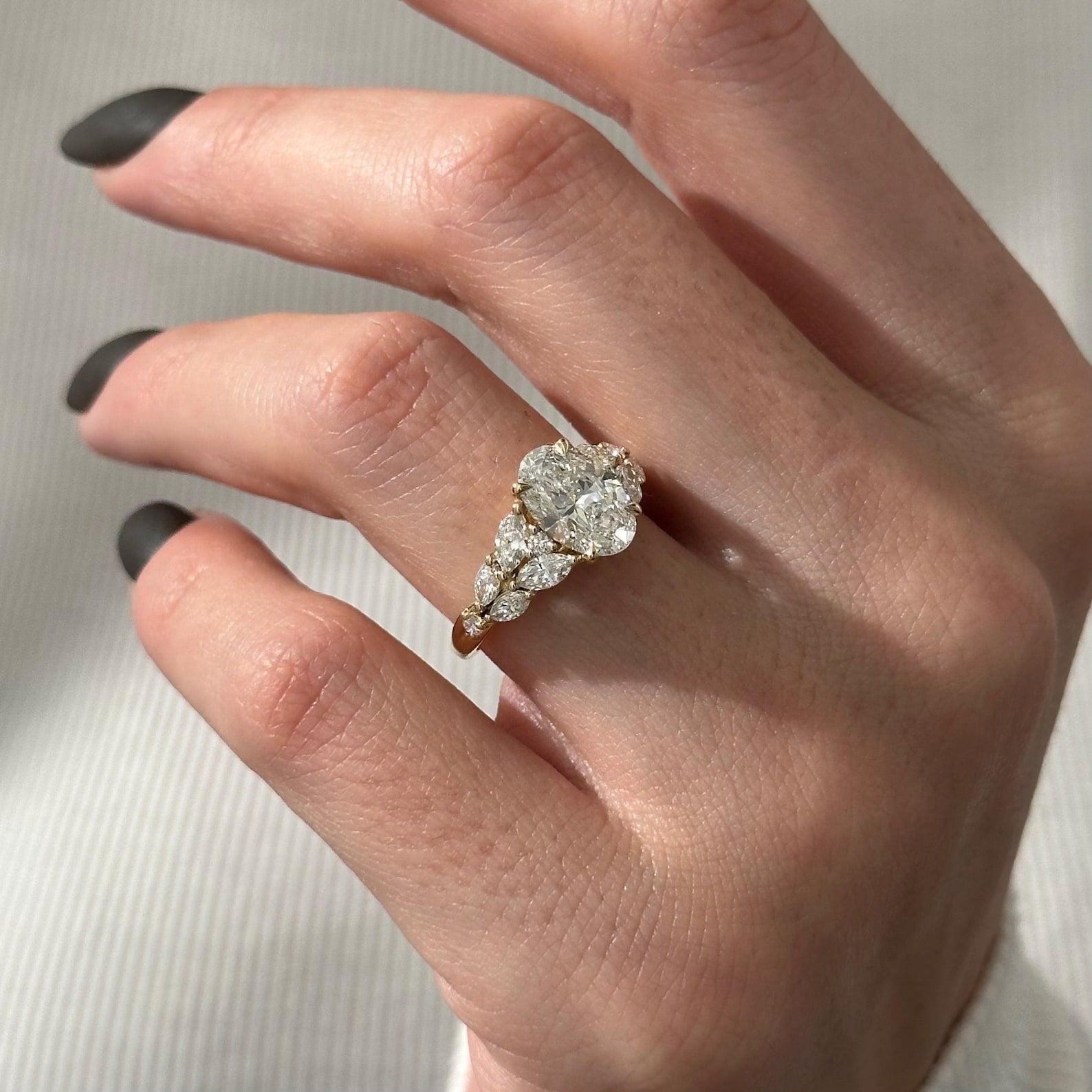 Round Halo, Pave & Split Shank Engagement Ring – 1.93 CT Lab Grown Diamond