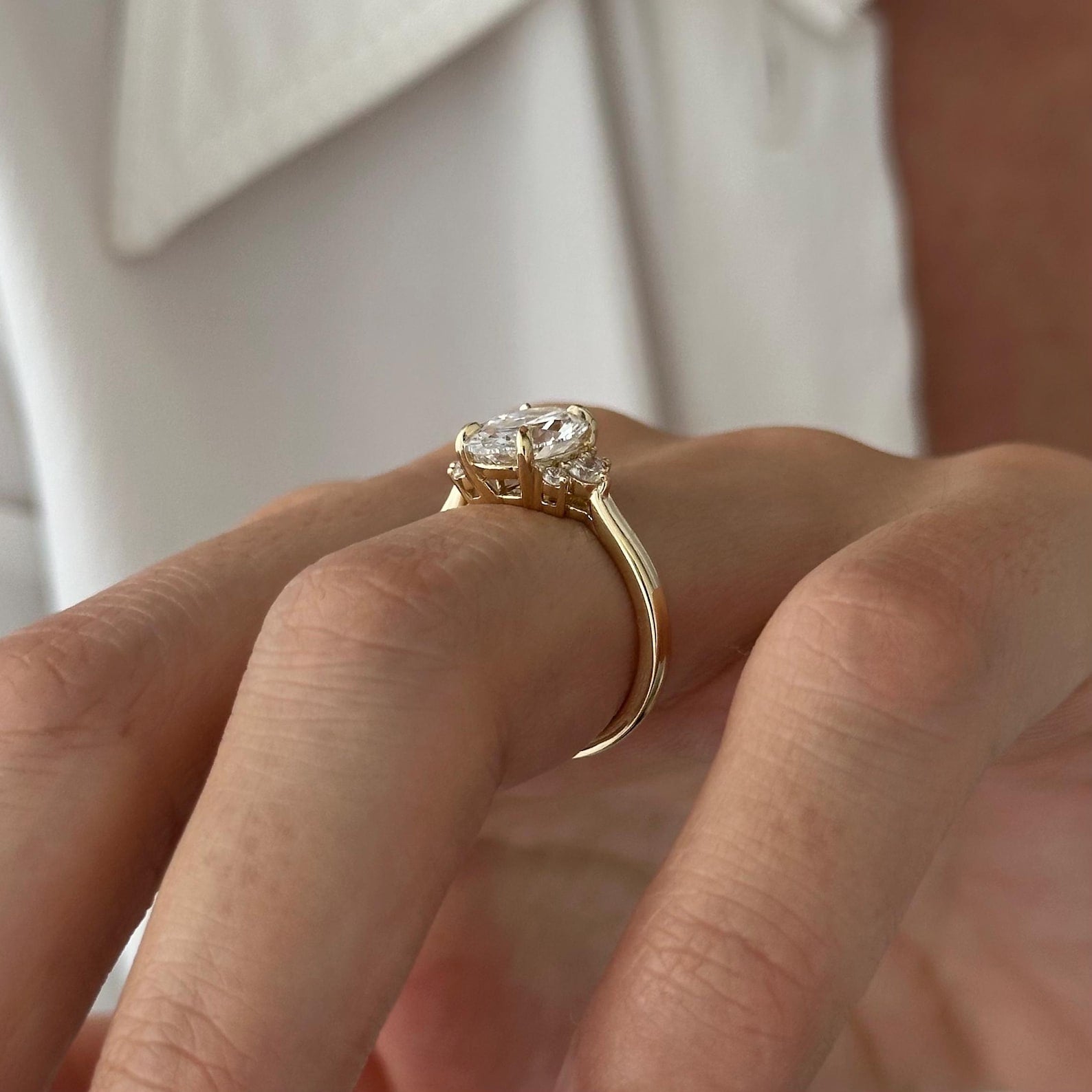 Round Halo, Pave & Split Shank Engagement Ring – 1.93 CT Lab Grown Diamond