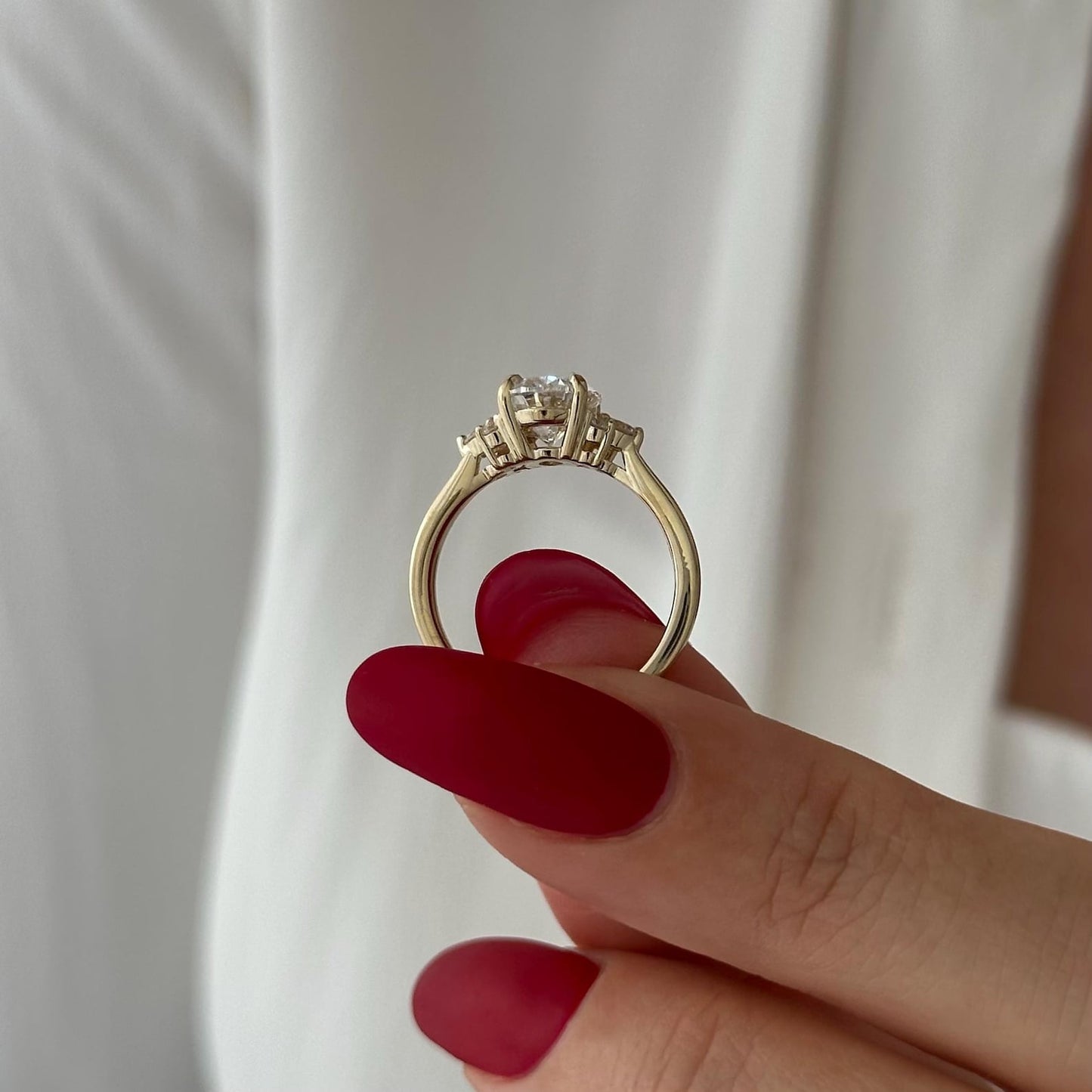 Round Halo, Pave & Split Shank Engagement Ring – 1.93 CT Lab Grown Diamond