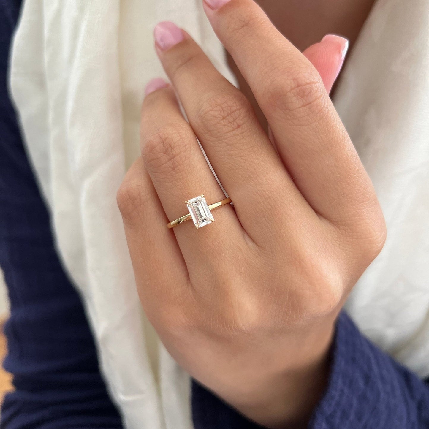 Round Halo, Pave & Split Shank Engagement Ring – 1.93 CT Lab Grown Diamond