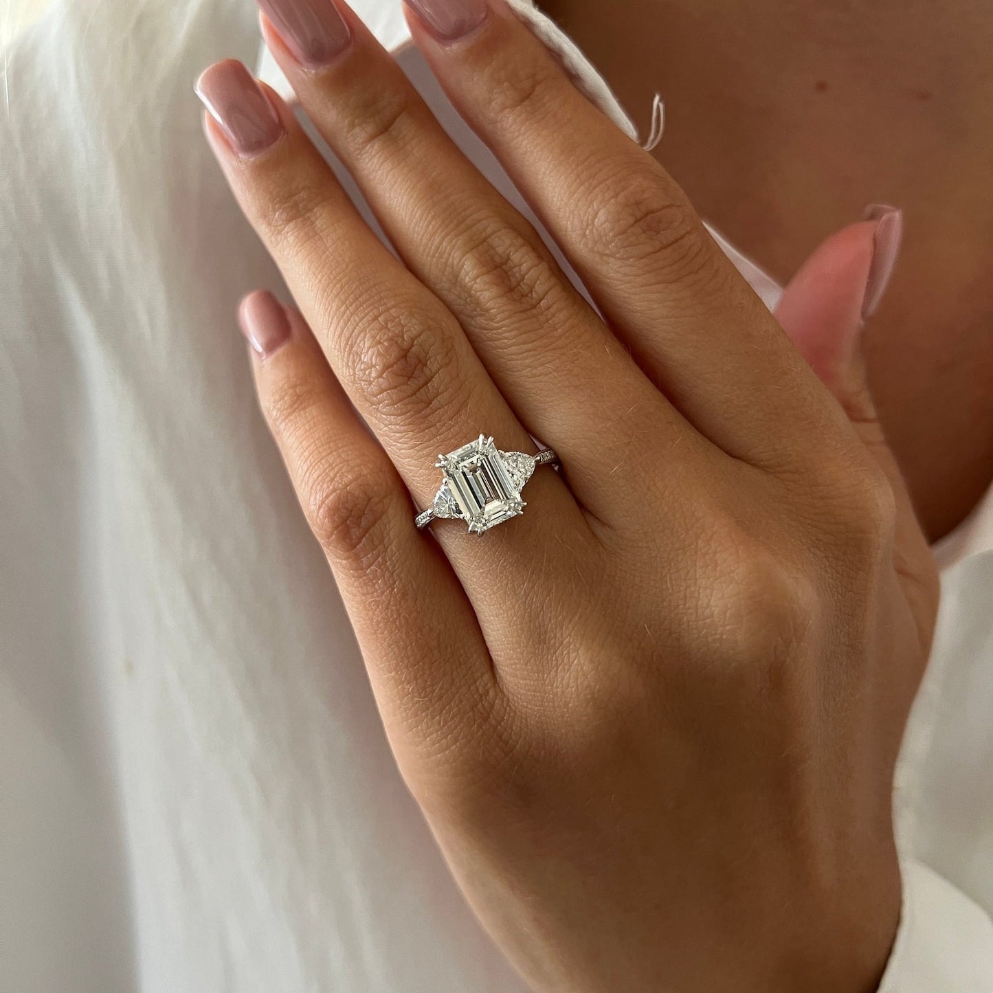 Round Halo, Pave & Split Shank Engagement Ring – 1.93 CT Lab Grown Diamond