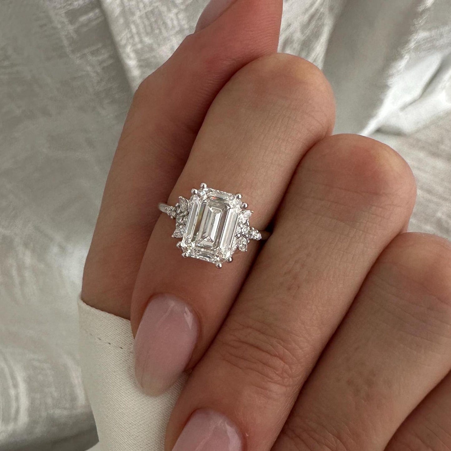 Round Halo, Pave & Split Shank Engagement Ring – 1.93 CT Lab Grown Diamond