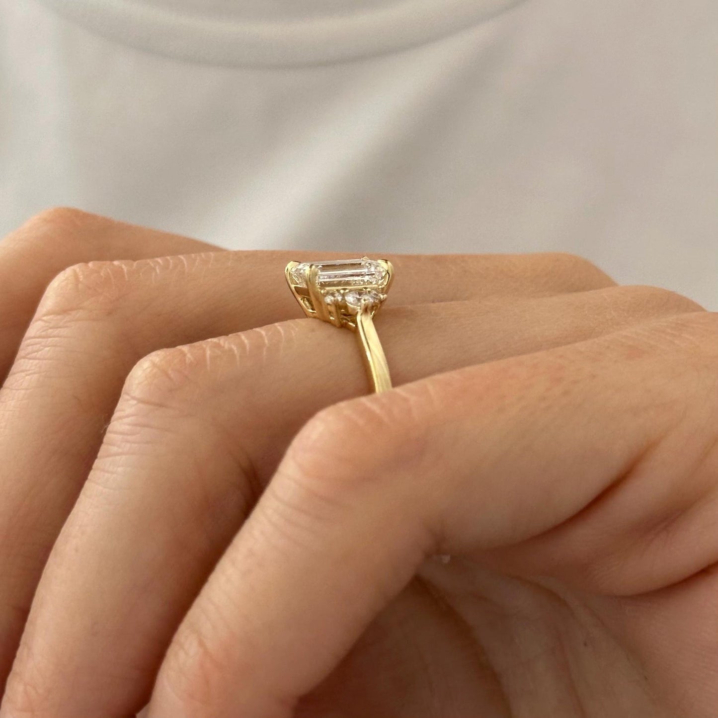 Round Halo, Pave & Split Shank Engagement Ring – 1.93 CT Lab Grown Diamond