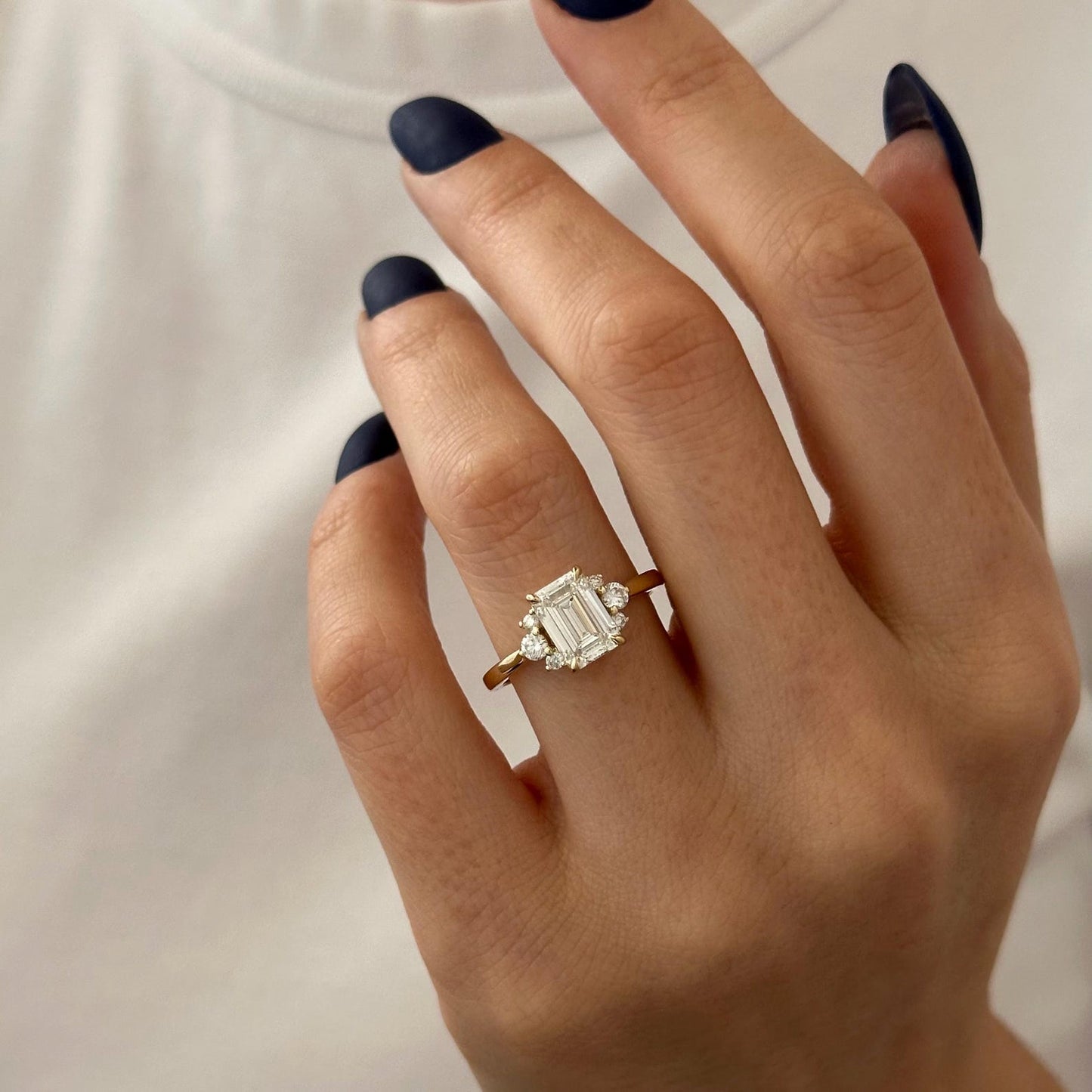 Round Halo, Pave & Split Shank Engagement Ring – 1.93 CT Lab Grown Diamond