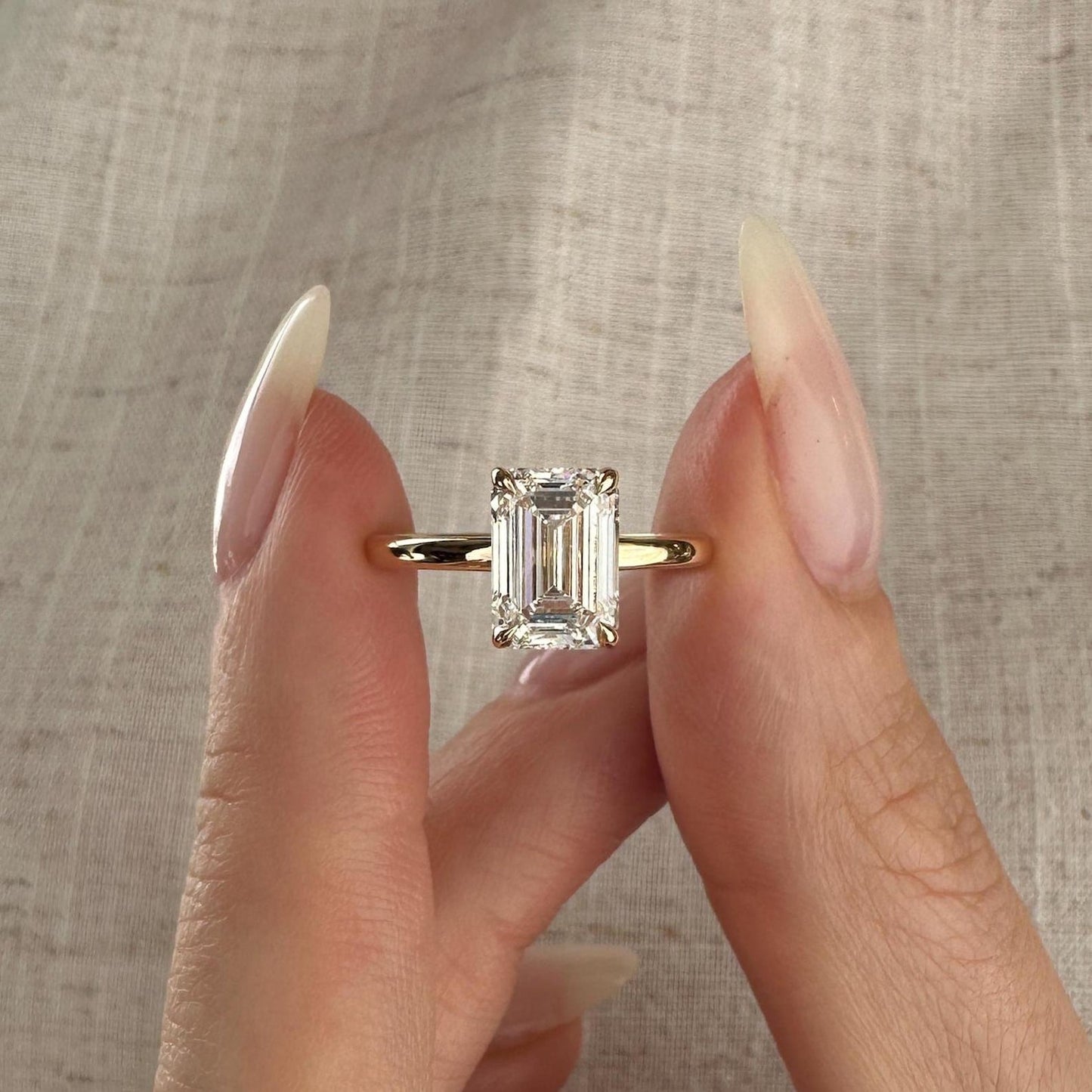 Round Halo, Pave & Split Shank Engagement Ring – 1.93 CT Lab Grown Diamond
