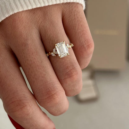 Round Halo, Pave & Split Shank Engagement Ring – 1.93 CT Lab Grown Diamond