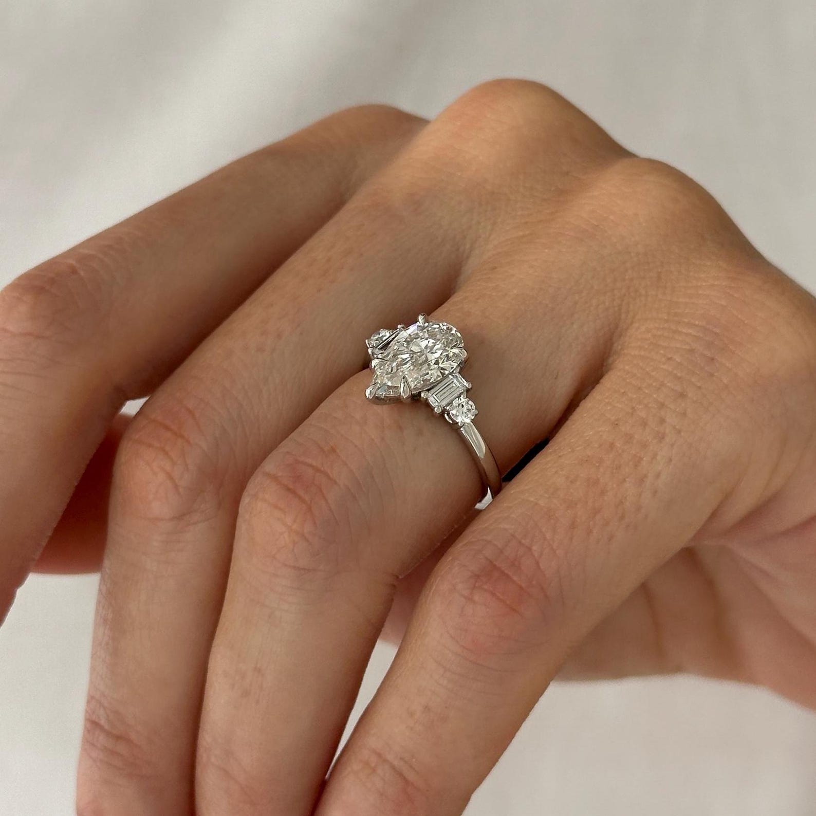 Round Halo, Pave & Split Shank Engagement Ring – 1.93 CT Lab Grown Diamond