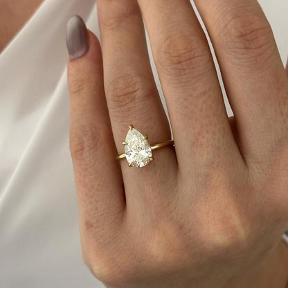Round Halo, Pave & Split Shank Engagement Ring – 1.93 CT Lab Grown Diamond