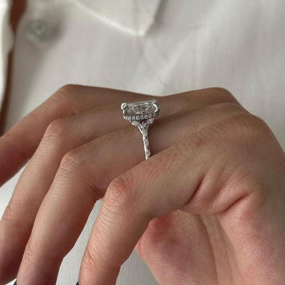 Round Halo, Pave & Split Shank Engagement Ring – 1.93 CT Lab Grown Diamond