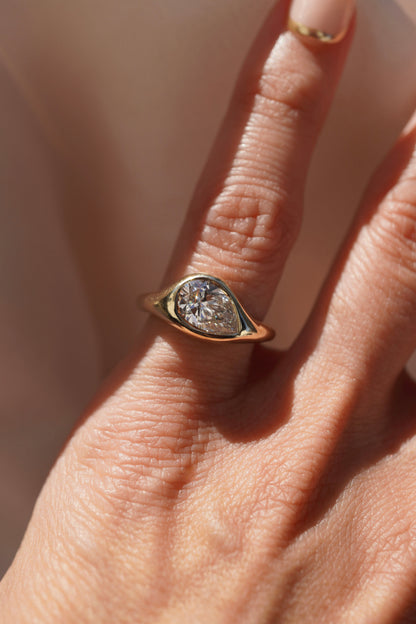2 CT Emerald Pave Moissanite Engagement Ring